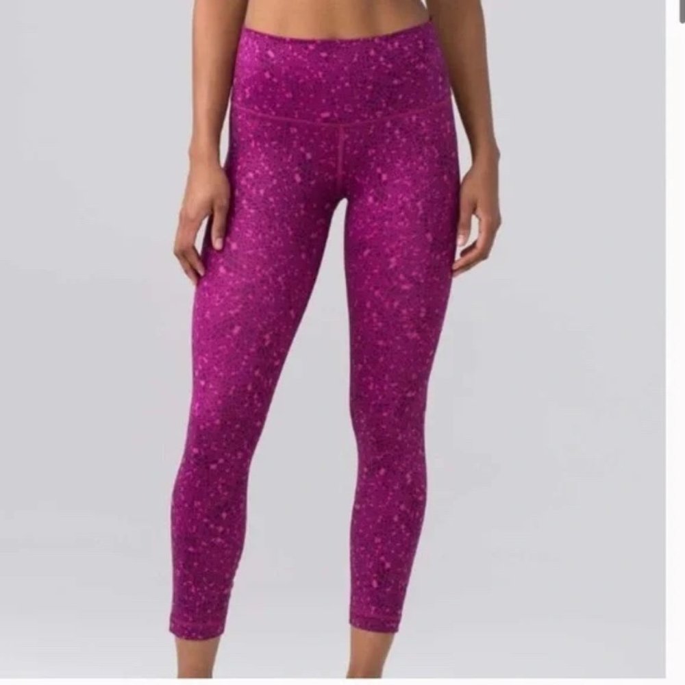Lululemon High Times Pant Full-On Luxtreme Paradise Geo Regal Plum Multi Sz 6